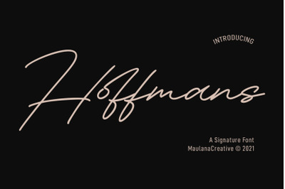 Hoffmans Signature Font