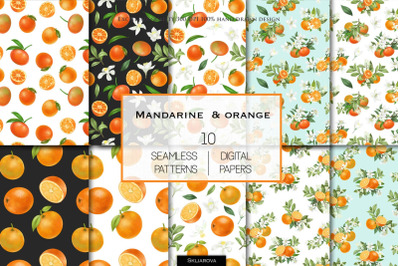 Oranges patterns set