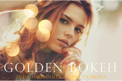Gold bokeh photoshop overlays