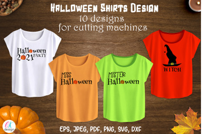 Halloween shirts SVG. Halloween shirts designs SVG bundle.
