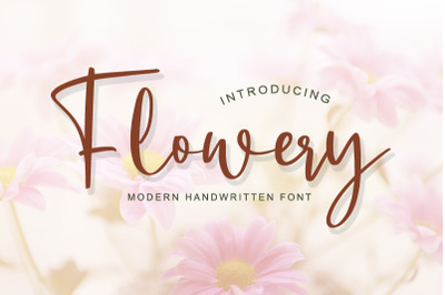 Flowery | Handwritten Script Font