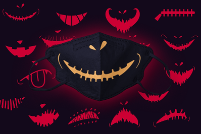 Halloween Face Mask SVG Cut File
