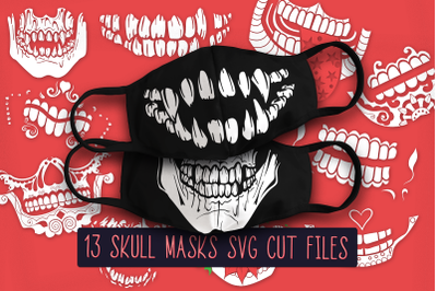 Skull Face Mask SVG Cut Files Pack