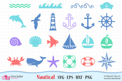 Nautical SVG, Eps, Dxf and Png.