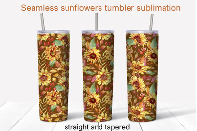 Sunflowers tumbler sublimation Autumn tumbler 20 oz tumbler