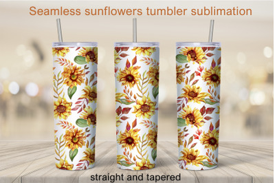 Sunflowers tumbler sublimation Autumn tumbler 20 oz tumbler