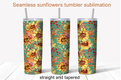 Sunflowers tumbler sublimation Autumn tumbler 20 oz tumbler