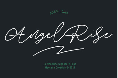 Angel Rise Monoline Signature Font