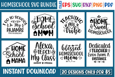 Home School SVG Bundle