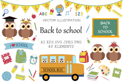 Back to school owls. School owls. School SVG. Education
