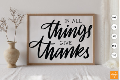 In All Things Give Thanks SVG Thanksgiving Quotes