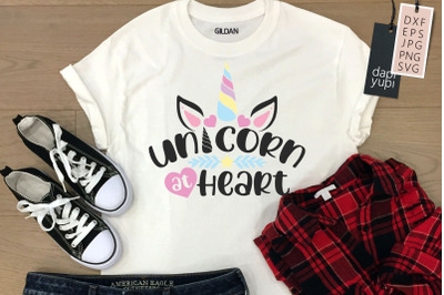 Unicorn At Heart SVG Unicorn Quotes