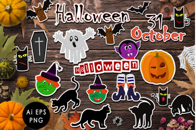 Halloween sticker collection