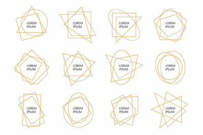 Gold geometric frames