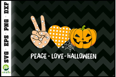 Peace love Halloween Peace hand