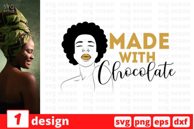 Made with chocolate SVG Cut File