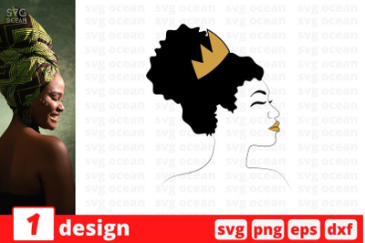 Afro woman 5 SVG Cut File