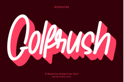 Golfrush Monoline Handwritten Font