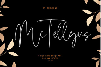 Mc Tellyus Monoline Signature Script Font