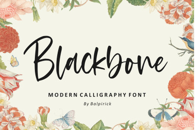 Blackbone Modern Calligraphy Font