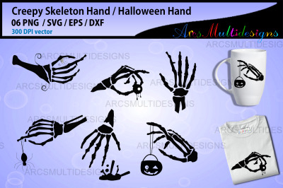 Creepy Skeleton Hand SVG- Halloween