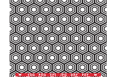 SVG Black Hexagons&2C; Seamless Pattern digital clipart