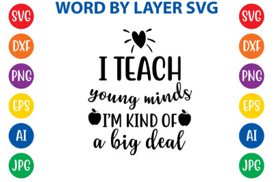 i teach young minds im kind of a big deal svg cut file