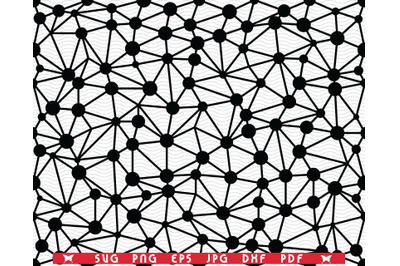 SVG Grid of Triangles Circles, Seamless pattern, Digital clipart