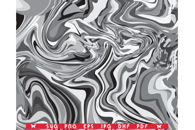 SVG Gray Swirl Waves, Seamless Pattern digital clipart