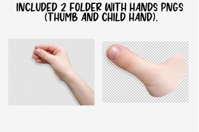 Sticker Mockup. Child Hand Sticker Mockup PNG files.