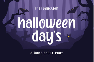 Haloween Day&#039;s - Display Font
