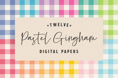 Pretty Pastel Gingham Digital Papers