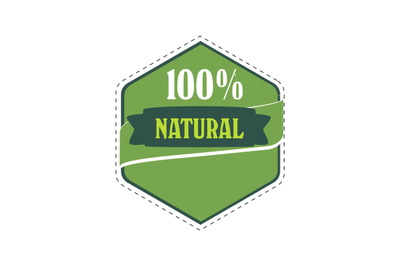 100 natural item, drink food cosmetic, stamp packaging