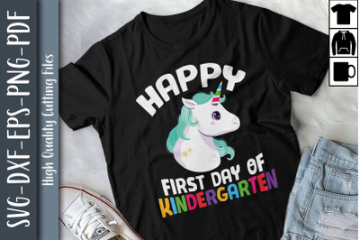 Unicorn First Day Of Kindergarten