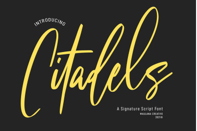 Citadels Signature Script Font