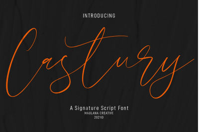 Castury Signature Script Font