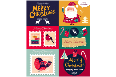 Christmas badges and cards