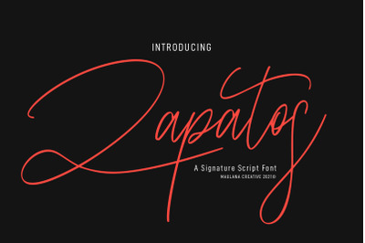 Zapatos Signature Script Font