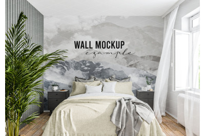 Wall mockup, Wall paper mockup