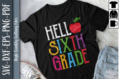 Hello 6th Grade Red Apple