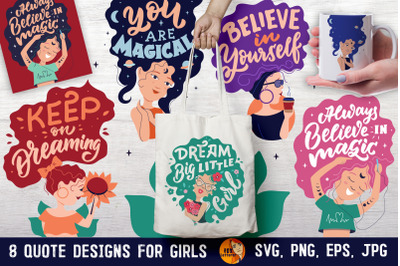 Magic girl and quotes bundle