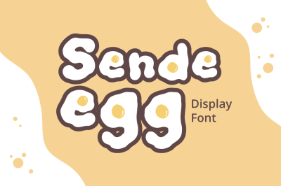 Sende Egg - Display Font