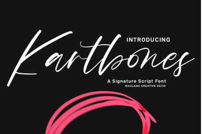 Kartbones Signature script Font