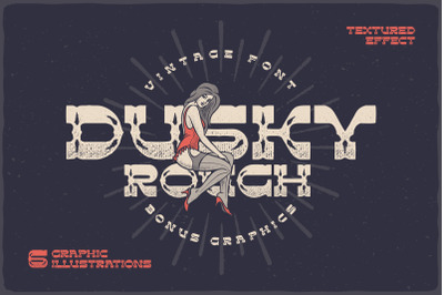 Dusky Rough - font and graphics