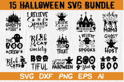 Halloween SVG Bundle (15 Designs) Vol-1