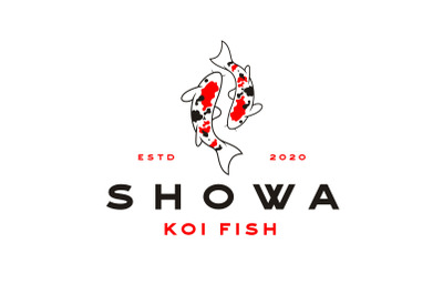 Japanese Koi fish logo design