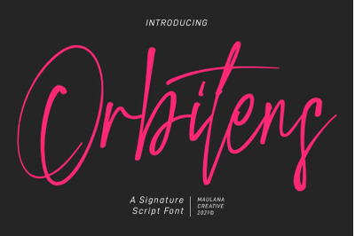 Orbitens Signatue Script Font