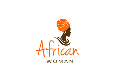 Beautiful African Woman Logo Design
