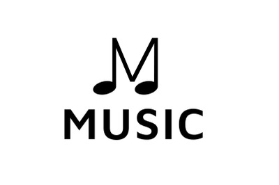 &nbsp;Initial Letter M with music note logo design&nbsp;