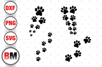 Paw Print SVG, PNG, DXF Files
